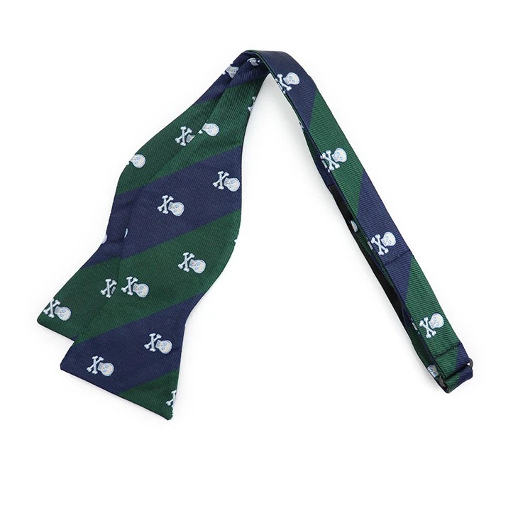 Blue Striped Bow Tie