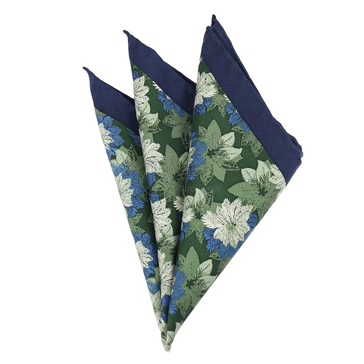 Burgundy Floral Pocket Square